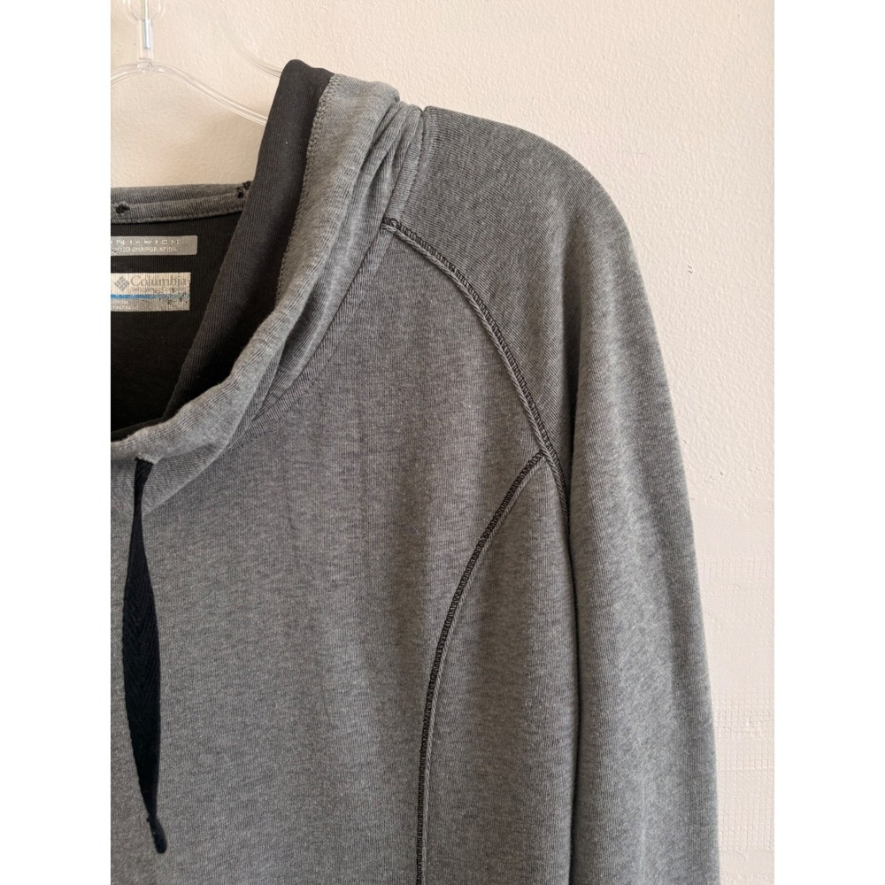 Columbia Omni-Wick Womens Heather Grey Hooded Long Sleeve Dress with Pockets - Picture 4 of 7